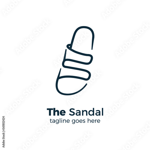 the sandal logo design vector illustration