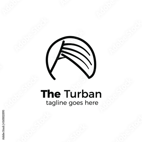 the turban logo design vector illustration