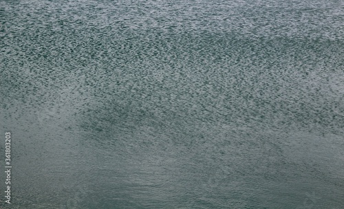 A close view of the ripples in the water surface.