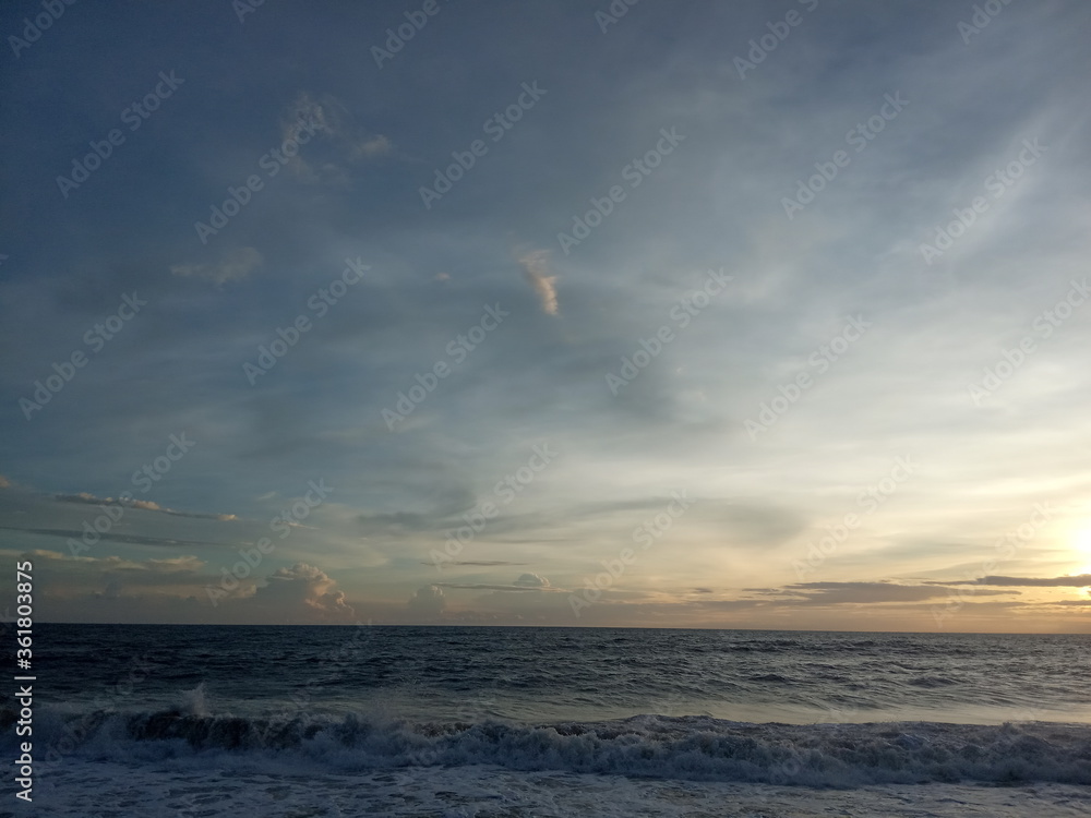 sunset on the beach