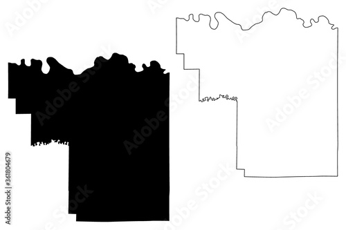 Pike County, Indiana (U.S. county, United States of America, USA, U.S., US) map vector illustration, scribble sketch Pike map photo