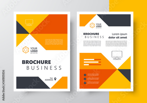 Flyer brochure design, business flyer size A4 template, creative leaflet, trend cover geometric