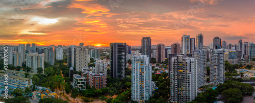 Singapore 2015 Sunset at Orchard Central look from Leonie Hill Road, Leonie Hill Residences 