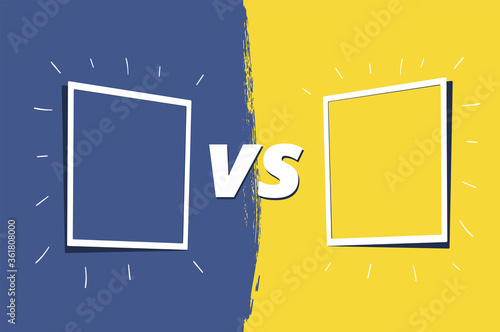 Vs template. Versus blank. Vector color design.