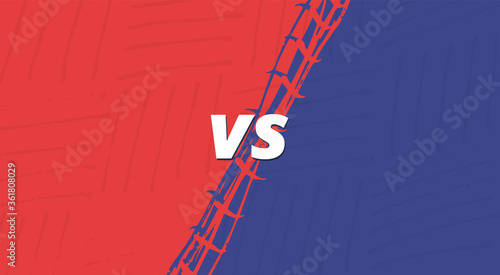 Vs template. Versus blank. Vector color design.