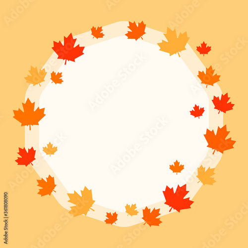 This is a frame with autumn leaves. Could be used for holidays  postcards  banners  flyers  etc.
