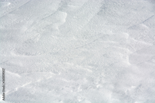 Close-up to the snow surface.