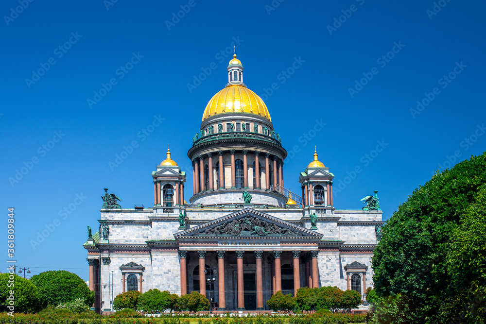 Saint Petersburg. Saint Isaac's Cathedral. Museums of Petersburg. St. Isaac's Square. Summer in St. Petersburg. Russia