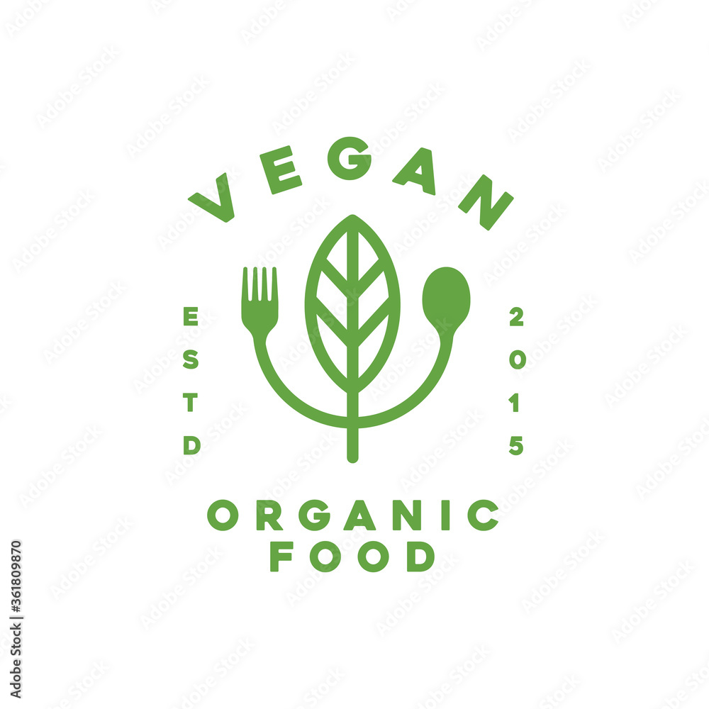Fototapeta premium Healthy Food Logo Design Template