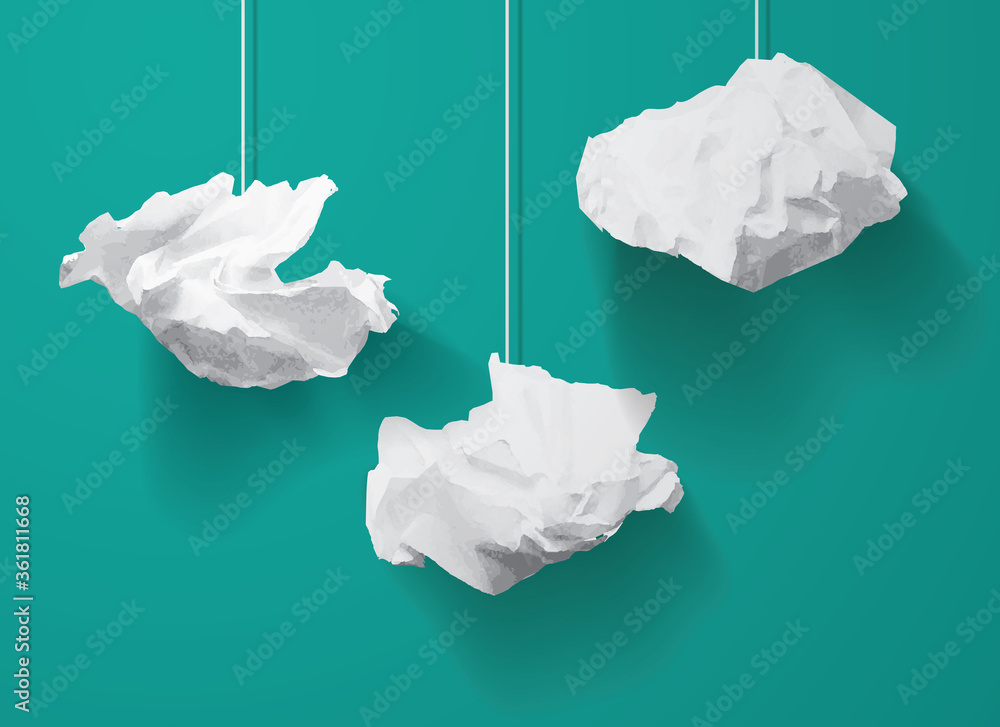 Sky clouds lamps paper shadow flat Sky clouds lamps paper shadow flat