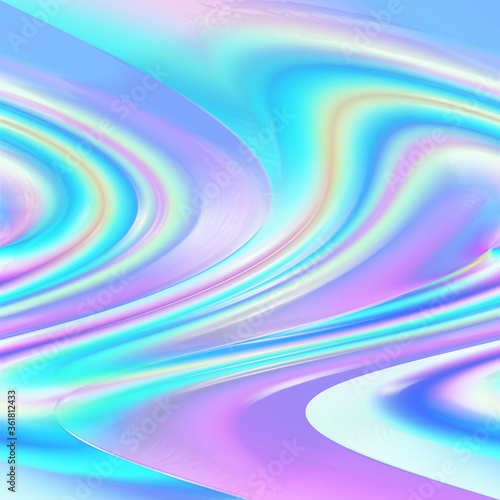 Holographic Abstract Unicorn Background with fluid iridescent waves in vibrant and eyecatching pastel colors.  Modern futuristic wallpaper design  fairy ombre shades of blue  pink  purple.