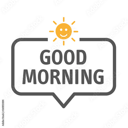 Good Morning lettering text vector illustration
