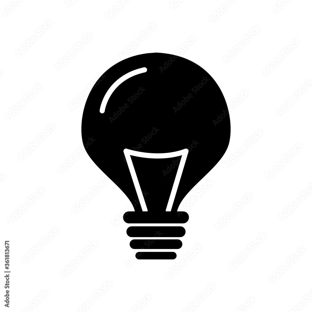 globe bulb light icon, silhouette style globe bulb light icon, silhouette style