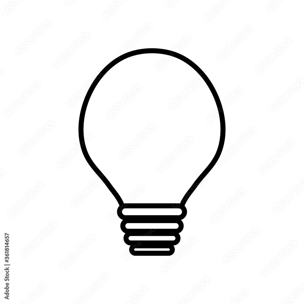 globe light bulb icon, line style