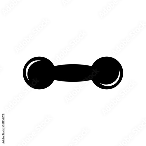 barbell icon in trendy flat style