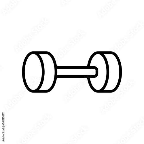 barbell icon in trendy flat style