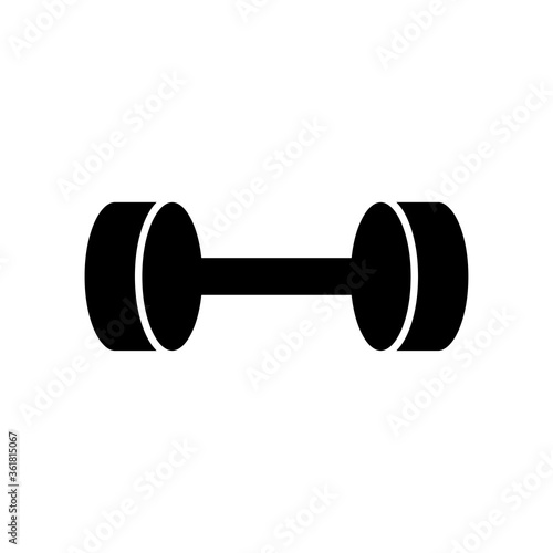 barbell icon in trendy flat style