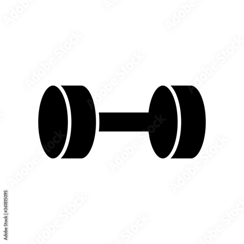 barbell icon in trendy flat style