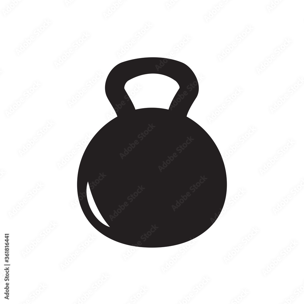 kettlebell icon in trendy flat style kettlebell icon in trendy flat style