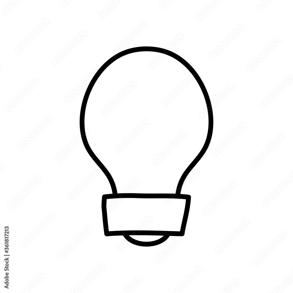 classic bulb light icon image, line style classic bulb light icon image, line style