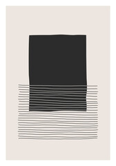Papier peint photo Minimaliste art Composition minimaliste aux courbes artistiques fluides  © C Design Studio