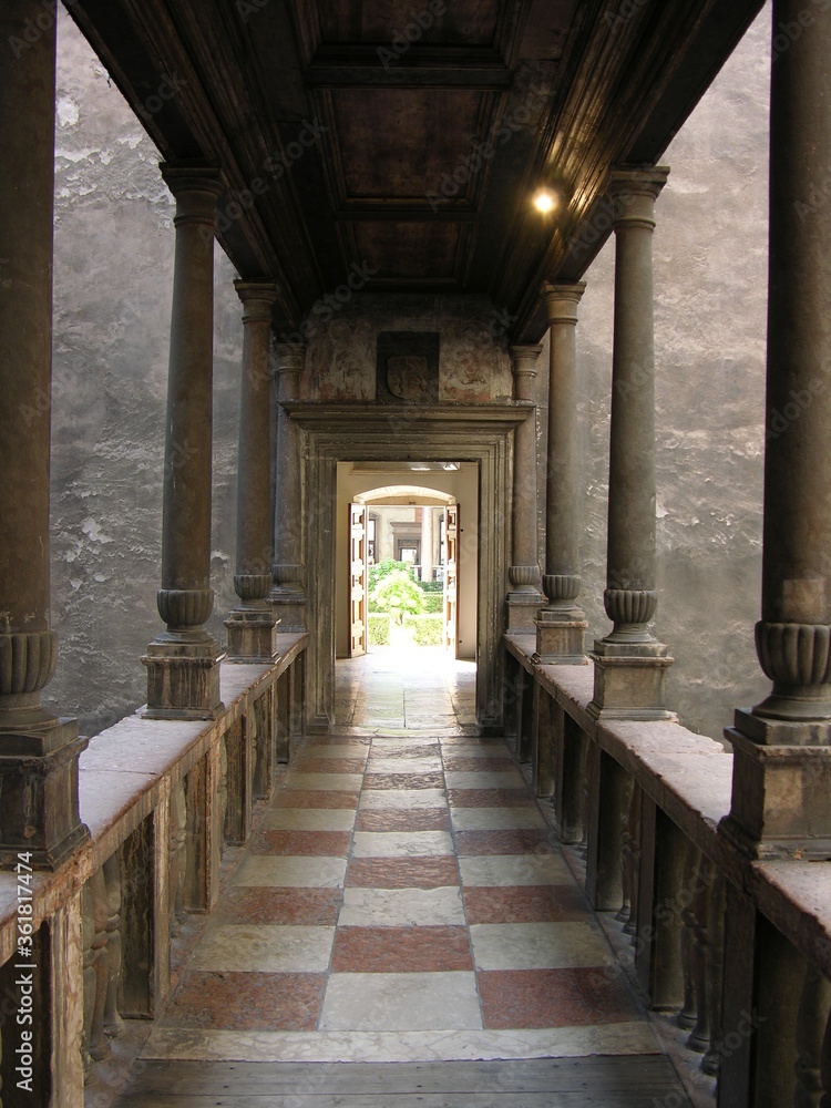 Trento, Italy, Castello del Buonconsiglio, Bridge Passageway Trento, Italy, Castello del Buonconsiglio, Bridge Passageway