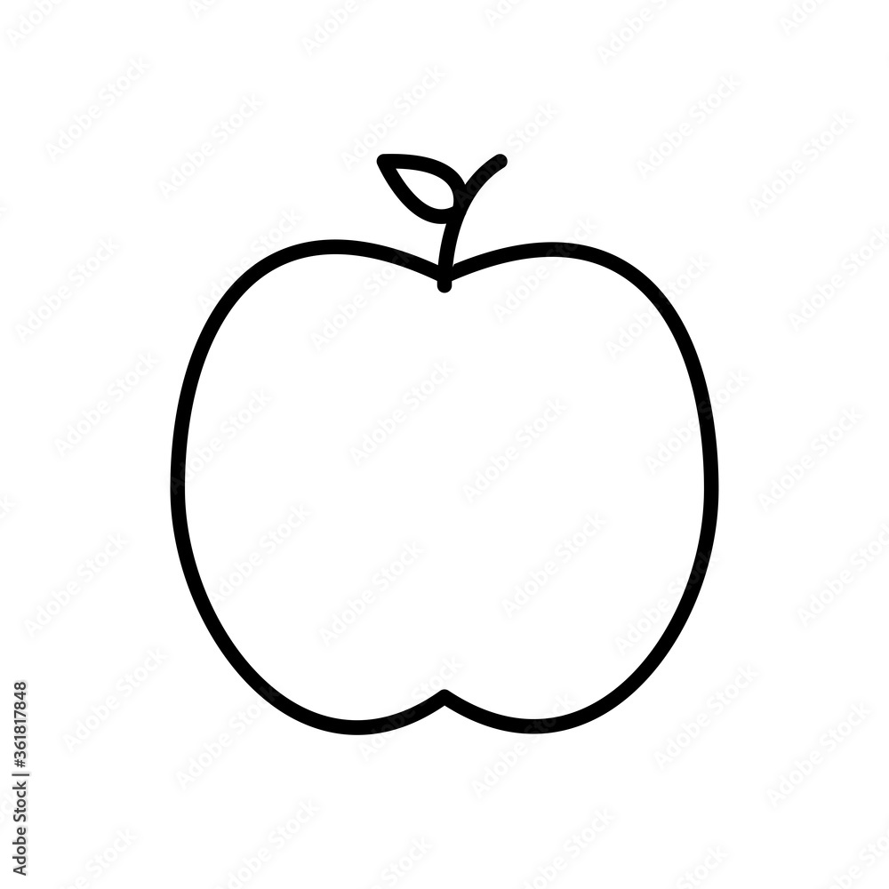 Apple line style icon design, Fruit healthy organic food sweet and nature theme Vector illustration Apple line style icon design, Fruit healthy organic food sweet and nature theme Vector illustration