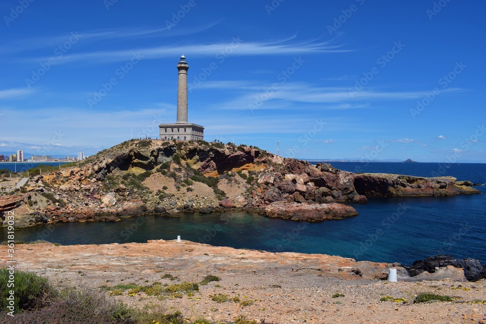 Fototapeta premium Faro en Cabo de Palos, Murcia, España