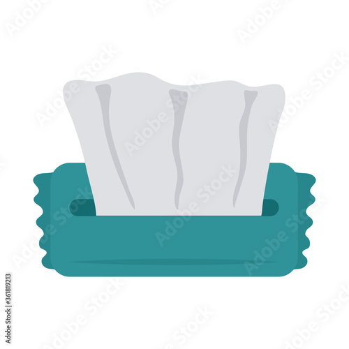 covid 19 coronavirus, alcohol wipes disinfectant prevention outbreak disease pandemic flat design icon