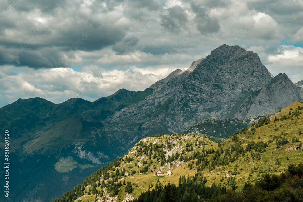 Summer day trekking in the Carnic Alps, Friuli Venezia-Giulia, Italy