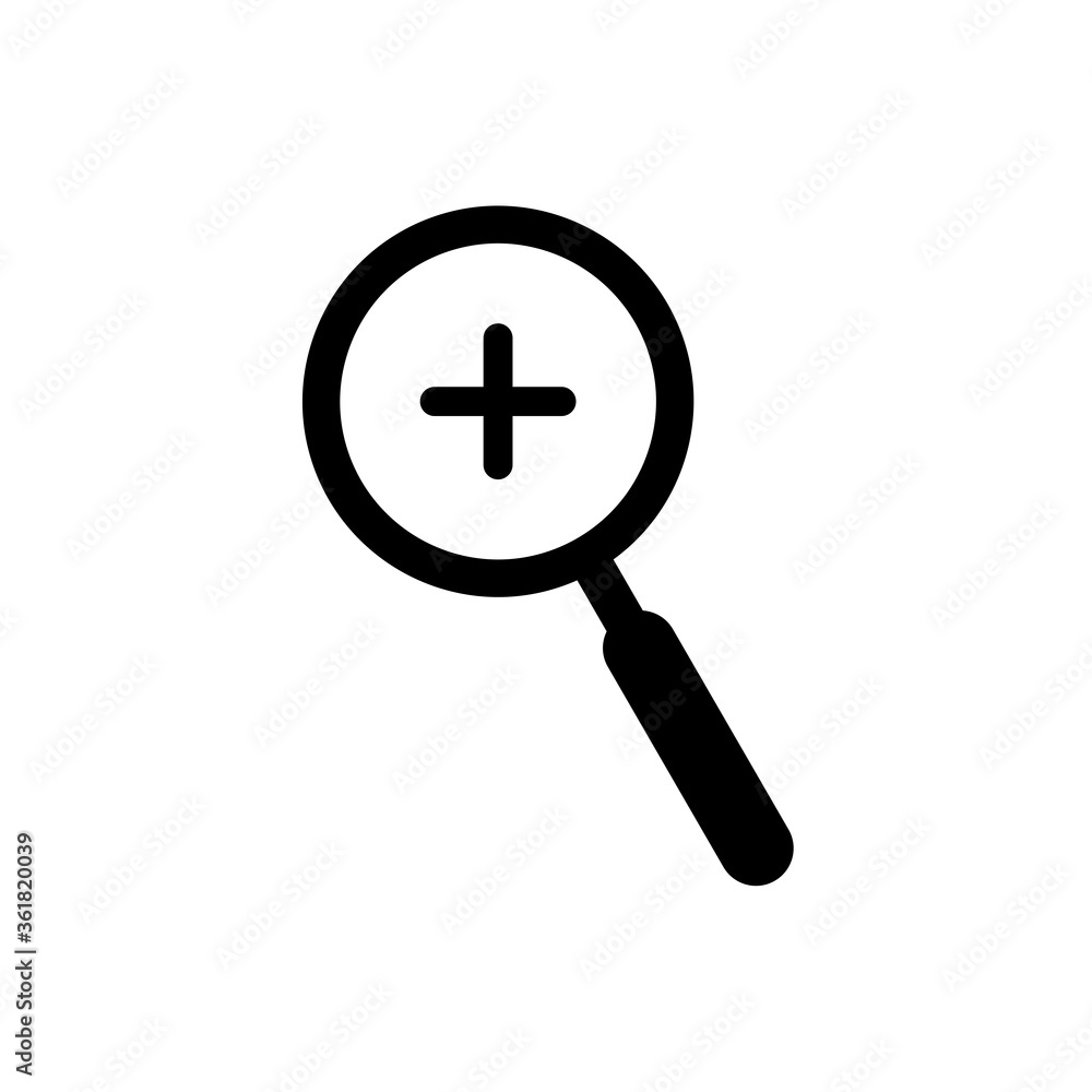 magnifier icon in trendy flat style magnifier icon in trendy flat style