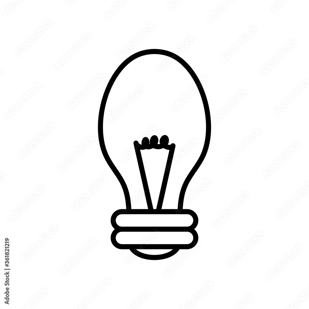 candelabra bulb light icon, line style candelabra bulb light icon, line style