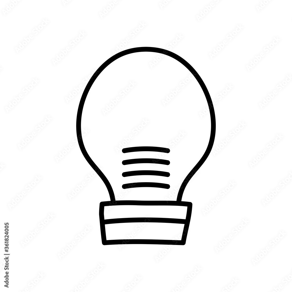 light lamp icon, line style light lamp icon, line style