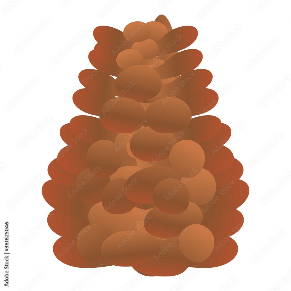 Magic pine cone icon. Cartoon of magic pine cone vector icon for web design isolated on white background Magic pine cone icon. Cartoon of magic pine cone vector icon for web design isolated on white background