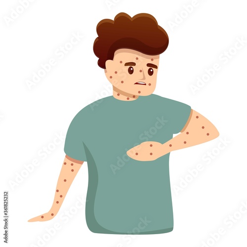 Child measles icon. Cartoon of child measles vector icon for web design isolated on white background