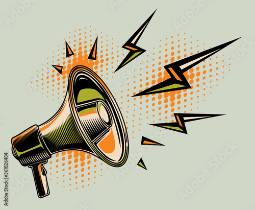 Shouting megaphone sign icon