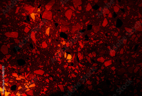 Beautiful abstract color red grunge marble on black background, yellow granite tiles floor on orange background, love orange texture graphics, art colorful yellow mosaic decoration