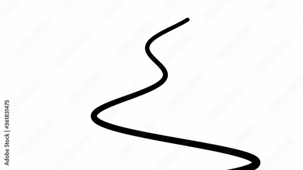 Abstract CGI motion background with a snake-shaped winding line in