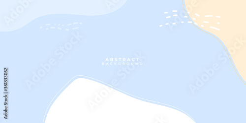 Abstract 3D blue yellow white liquid fluid circles blue pastels color beautiful background with halftone texture. Suit for social media post stories and presentation template. Pastel Background