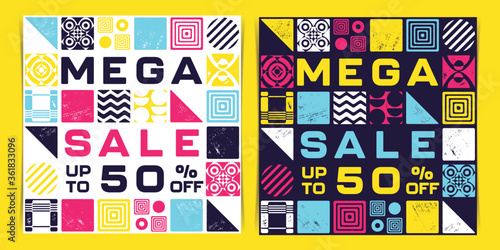 Modern Big Sale Discount Banner Template. Vector illustration.