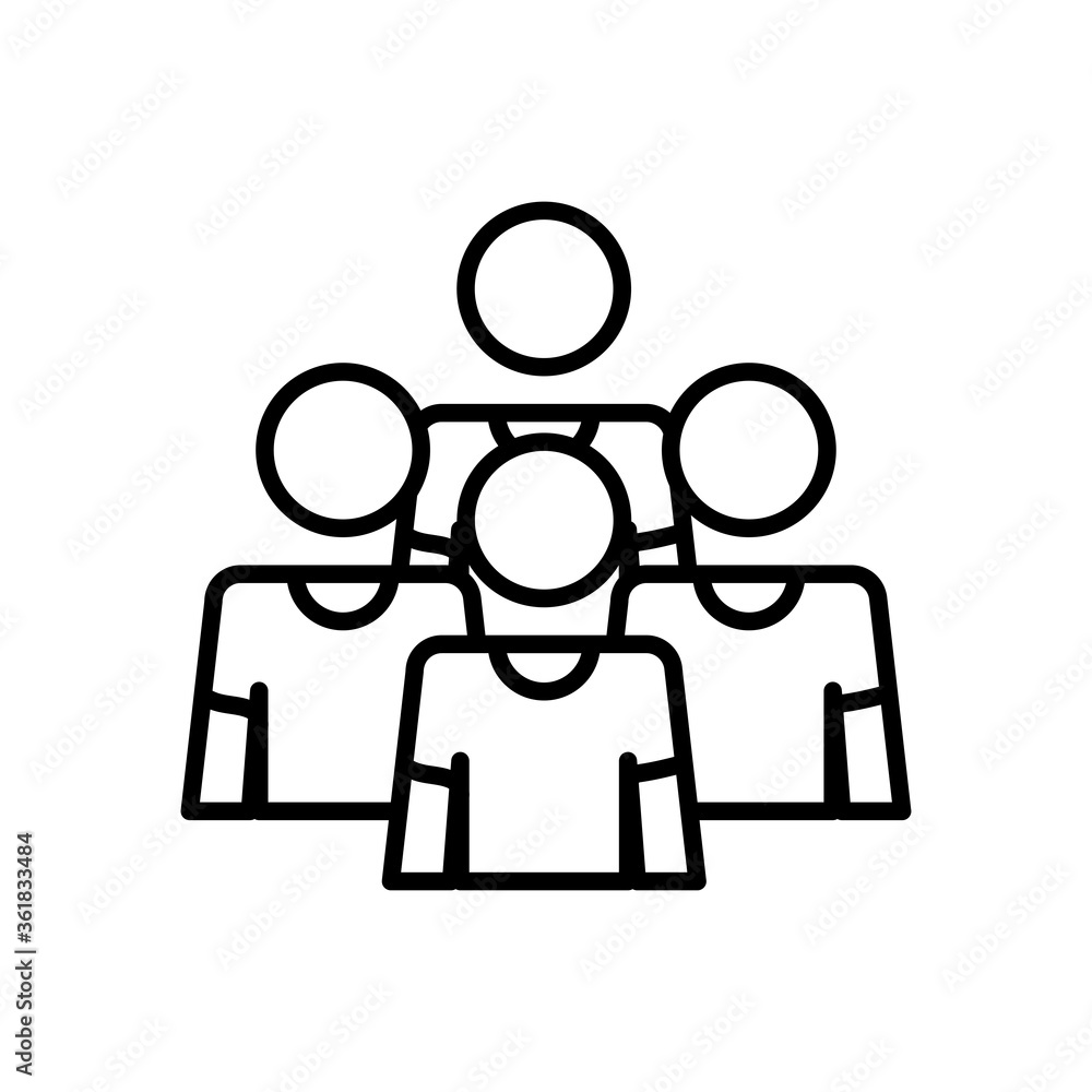 pictogram group of men icon, line style pictogram group of men icon, line style