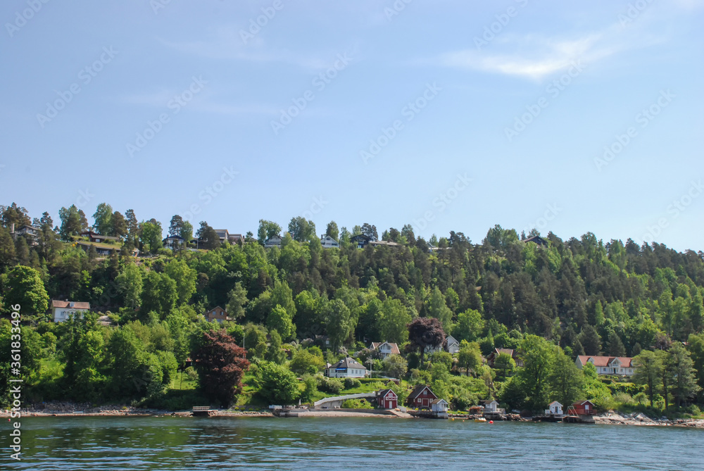 A beautiful summers day on the water in Oslofjord in Norway A beautiful summers day on the water in Oslofjord in Norway