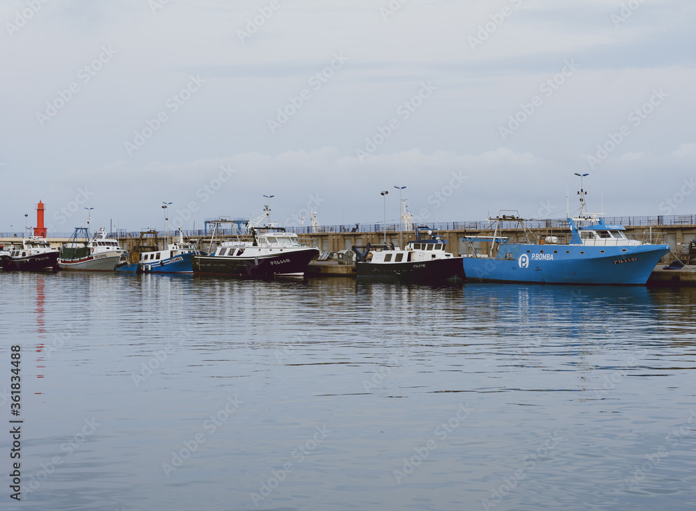 fishing boats in port