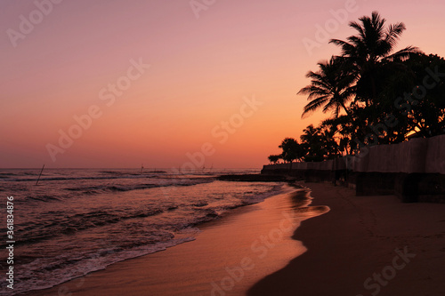 Sri Lanka ocean beach sunset landscape