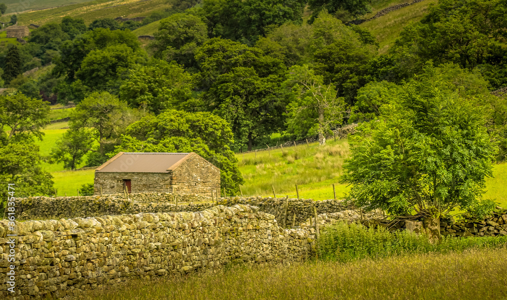 rural landscape with a barn rural landscape with a barn