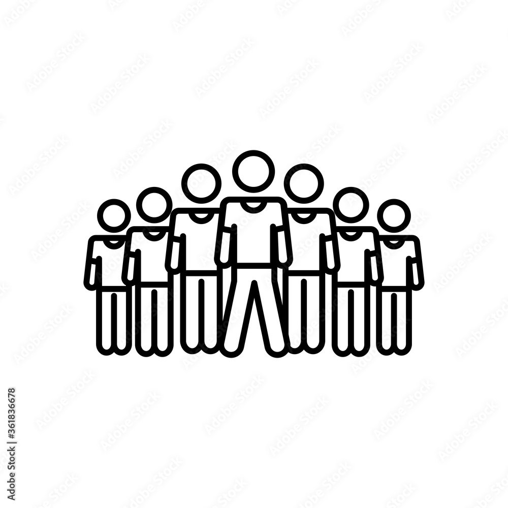 pictogram men standing icon image, line style pictogram men standing icon image, line style