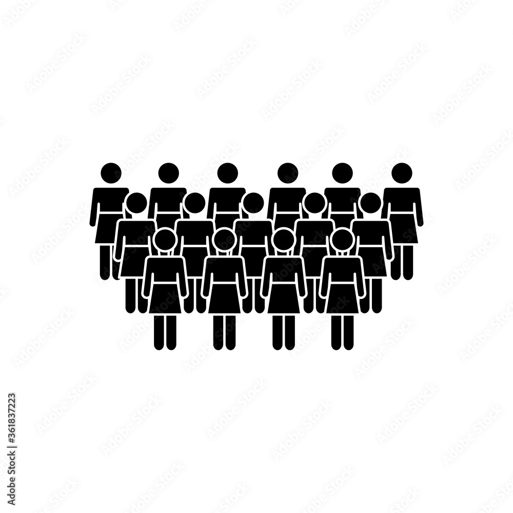 pictogram people women icon, silhouette style pictogram people women icon, silhouette style