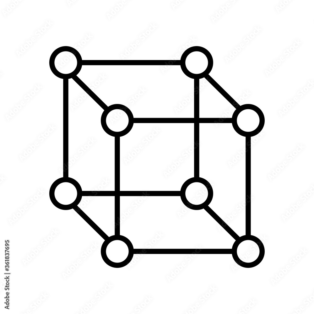 Square atom line style icon design, science chemistry and molecular theme Vector illustration Square atom line style icon design, science chemistry and molecular theme Vector illustration