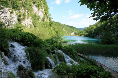 lake and rapids  N.P. Plitvice  Croatia