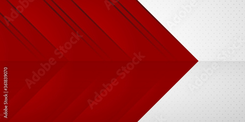 Abstract line light silver with red overlap layers background. Red white presentation background
